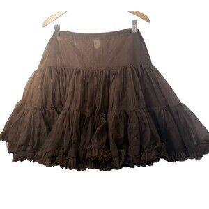 Vintage Petticoat Retro Brown Medium Crinoline Slip Underskirt Dance Coquette
